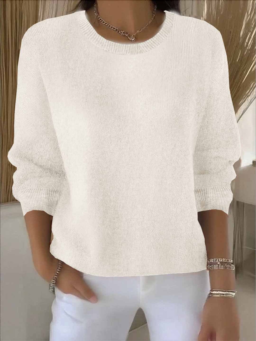 Striktrøje Dame – Afslappet Pullover til Hverdag
