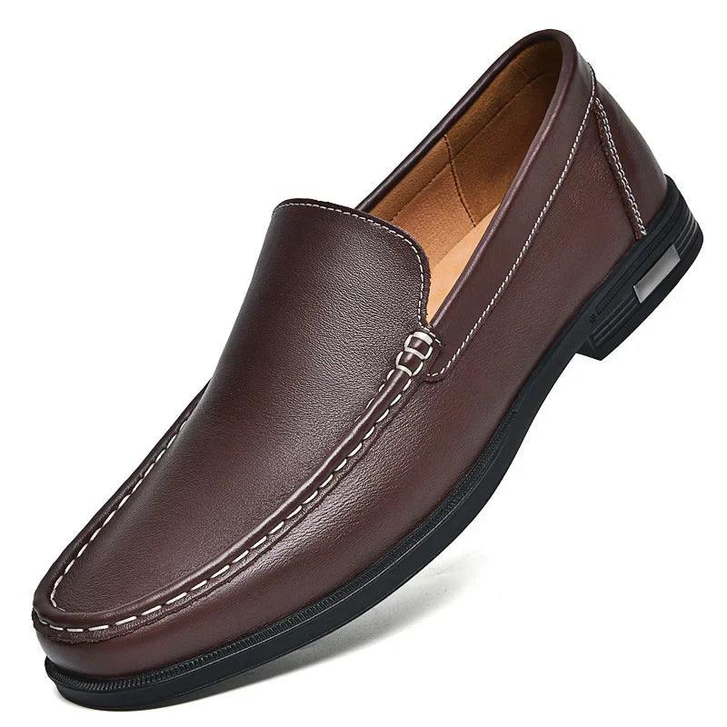 Loafers Herre – Klassiske Sko i Læderlook med Moc-Toe