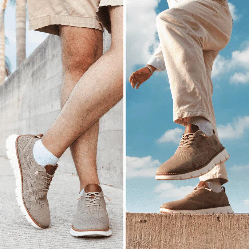 Sneakers Herre – Sommer Sko med Strikket Look og Chunky Sål