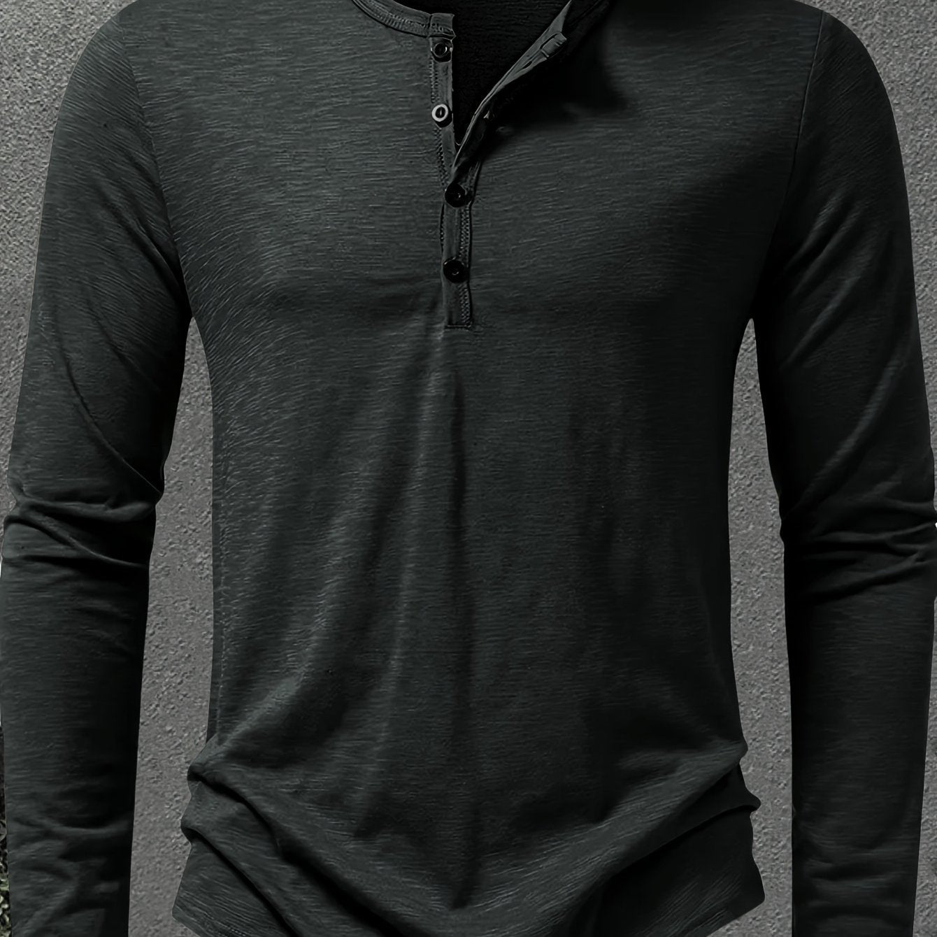 Henley Trøje Herre – Langærmet henley med klassisk design til hverdag, arbejde og lag-på-lag i Militærgrøn og Khaki – Dalton