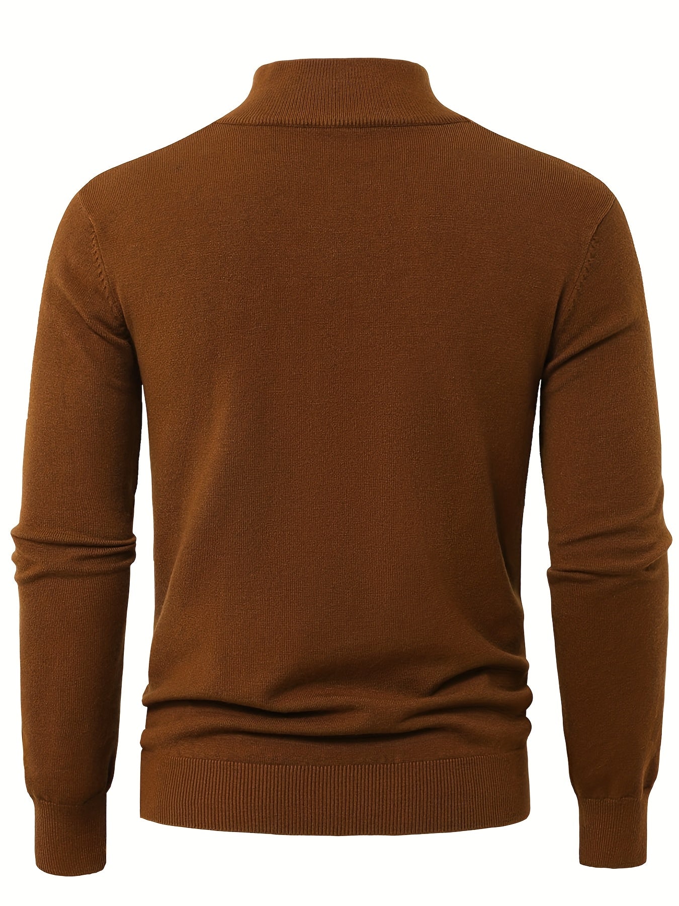 Striktrøje Herre – Pullover med høj hals og klassisk design til hverdag, arbejde og lag-på-lag i Sort og Hvid – Everett