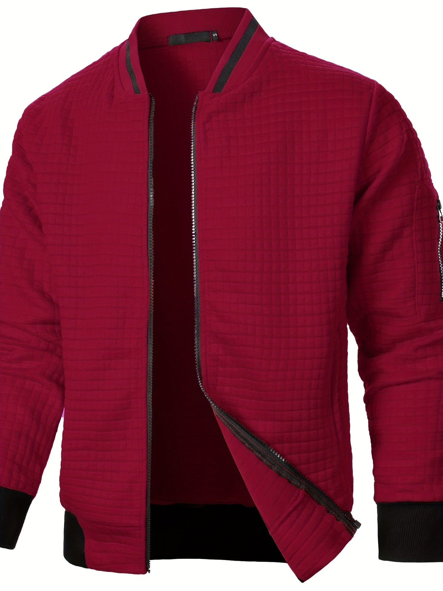 Raymond | Textured Zip-Up Bomber Jacket