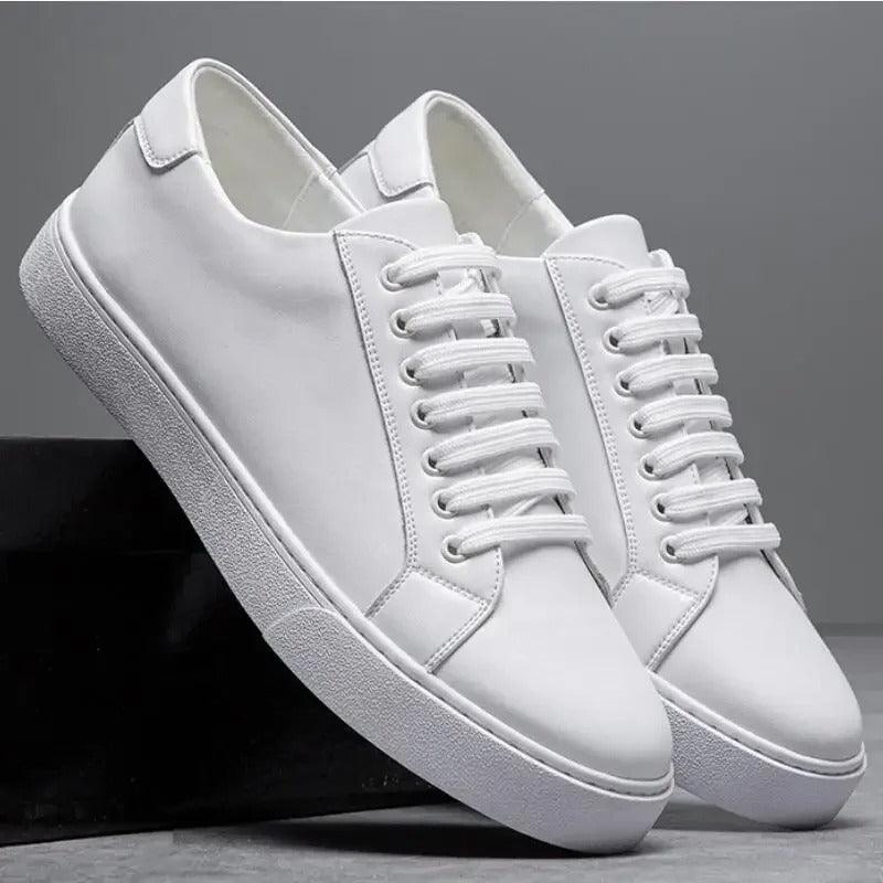 Sneakers Herre – Pæne Lace-Up Sko i Læderlook
