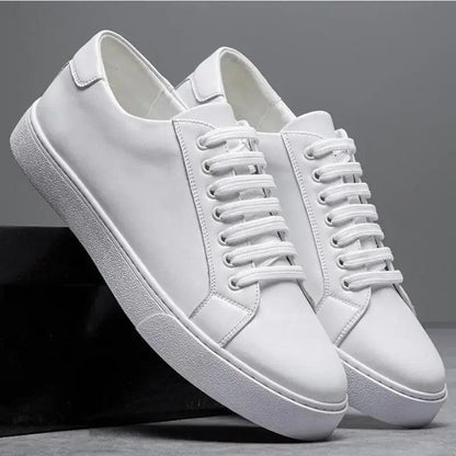Sneakers Herre – Pæne Lace-Up Sko i Læderlook