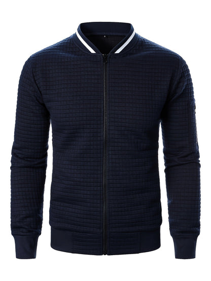 Raymond | Textured Zip-Up Bomber Jacket