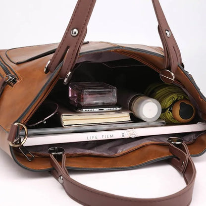 Skuldertaske Dame – Vintage Crossbody Taske med Rummeligt Design