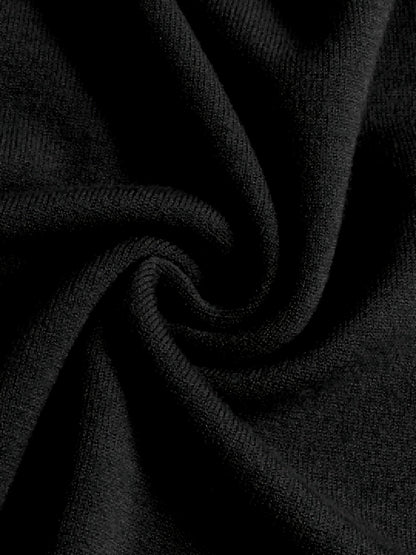 Striktrøje Herre – Pullover med høj hals og klassisk design til hverdag, arbejde og lag-på-lag i Sort og Hvid – Everett
