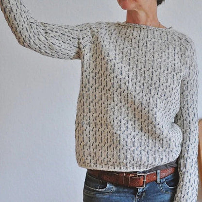 Striktrøje Dame – Elegant Pullover med Bådudskæring