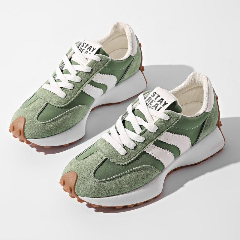 Grace | Afslappede Retro Dame Sneakers med Ruskindpaneler