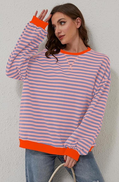 Paula | Striped Round-Neck Pullover