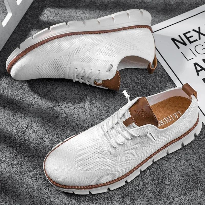 Sneakers Herre – Sommer Sko med Strikket Look og Chunky Sål