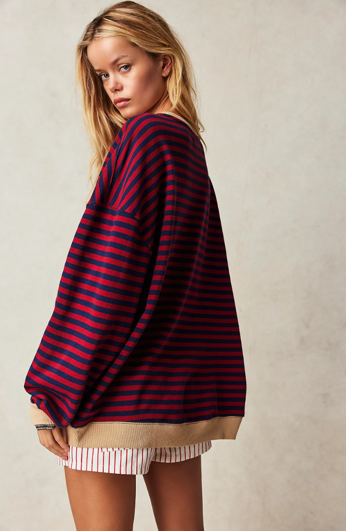 Paula | Striped Round-Neck Pullover
