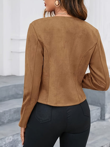 Kort Jakke Dame – Elegant Cropped Overgangsjakke