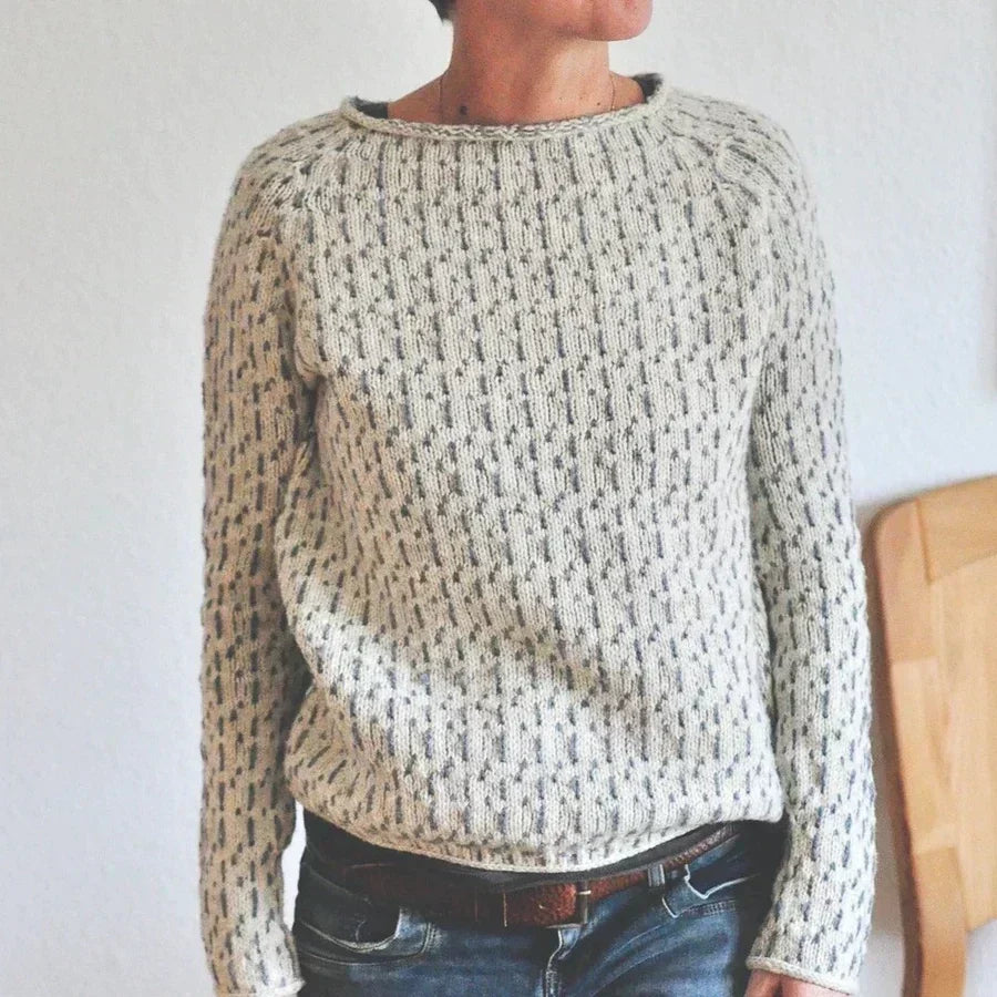 Striktrøje Dame – Elegant Pullover med Bådudskæring