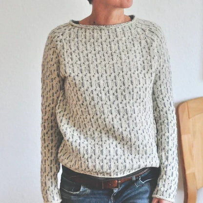 Striktrøje Dame – Elegant Pullover med Bådudskæring