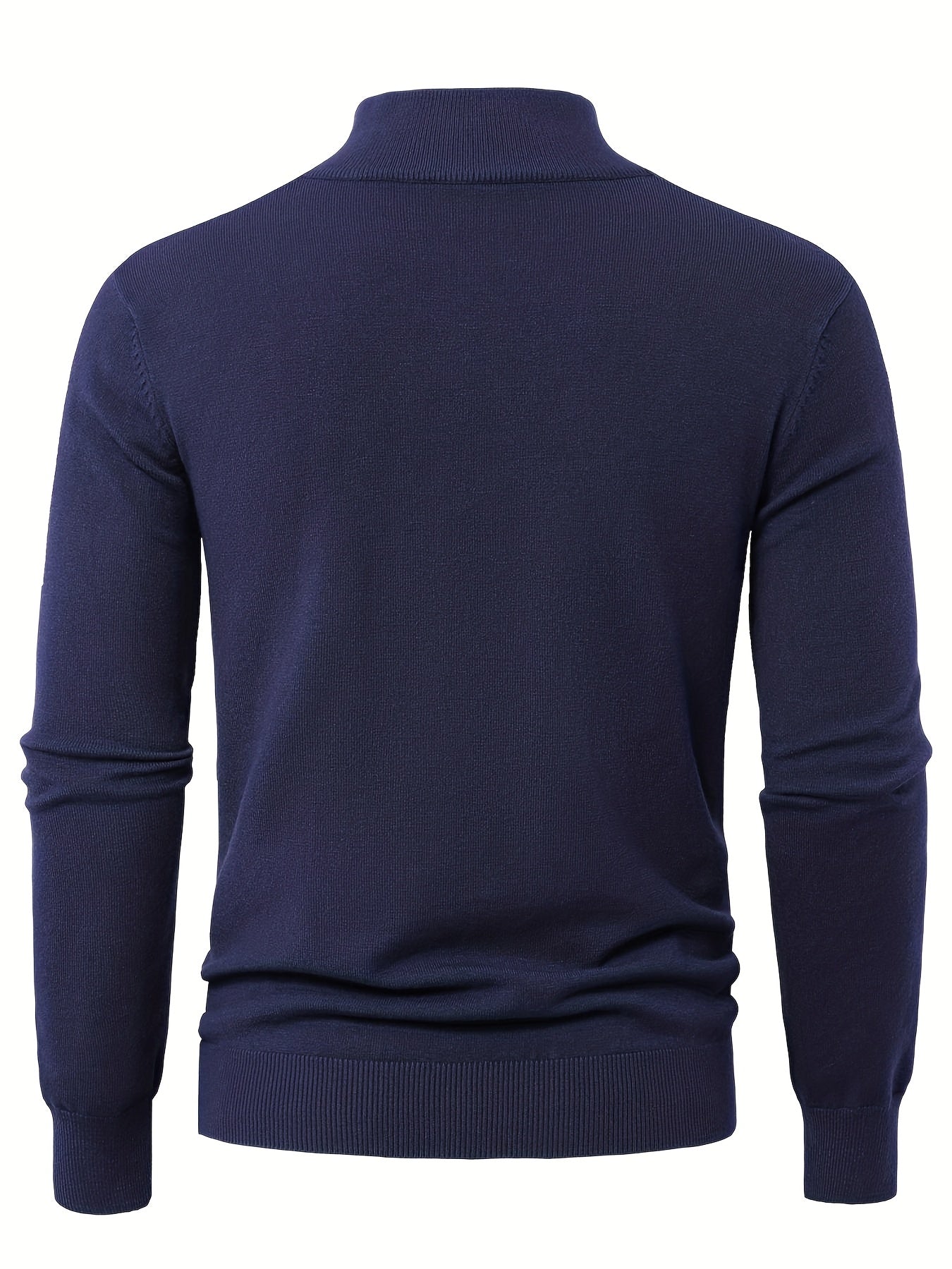 Striktrøje Herre – Pullover med høj hals og klassisk design til hverdag, arbejde og lag-på-lag i Sort og Hvid – Everett