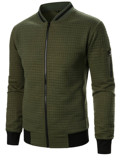 Raymond | Textured Zip-Up Bomber Jacket