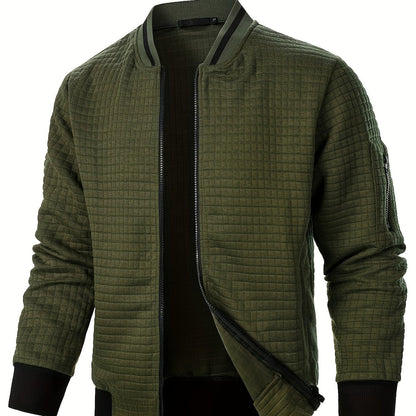 Raymond | Textured Zip-Up Bomber Jacket