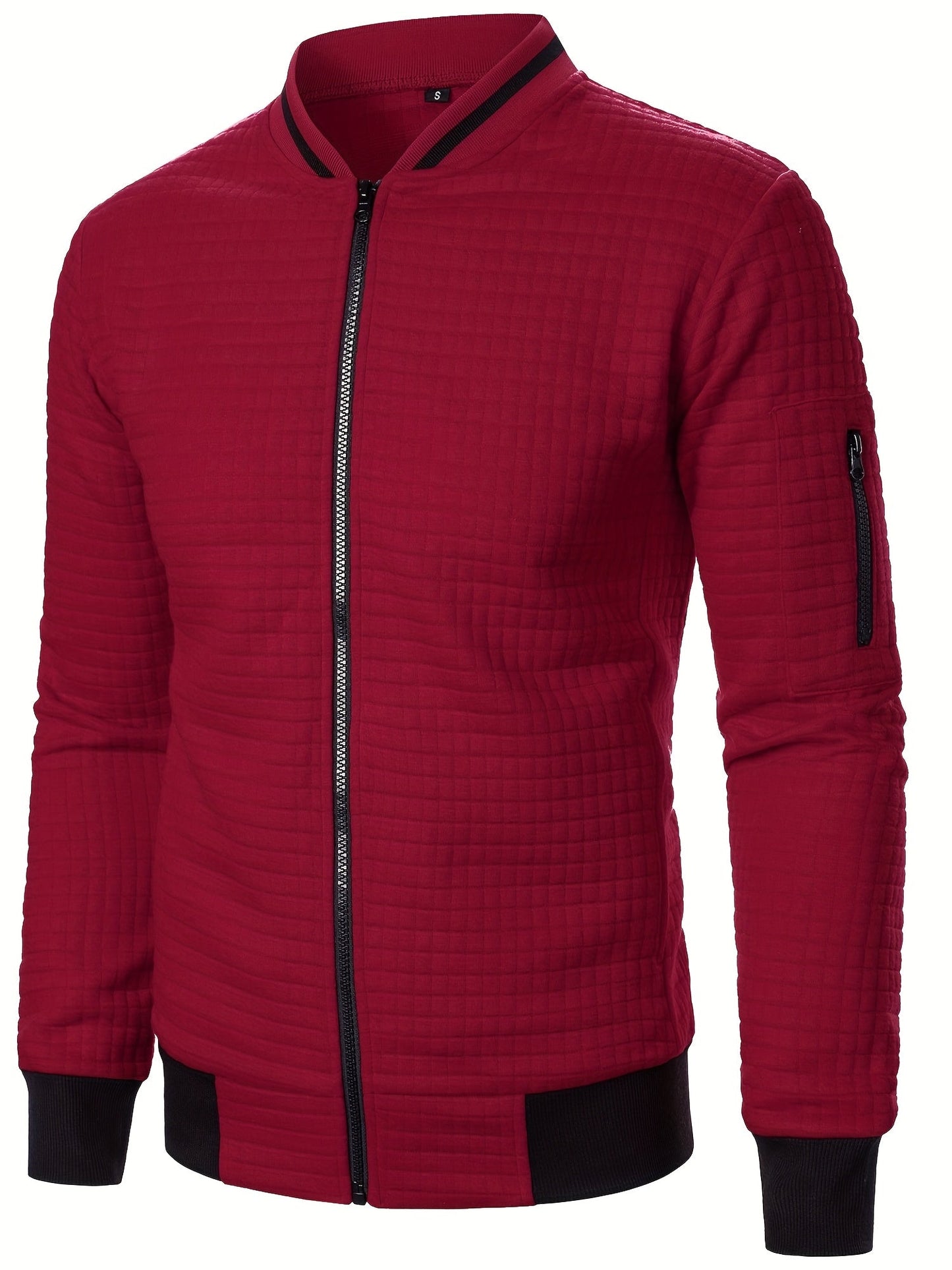 Raymond | Textured Zip-Up Bomber Jacket