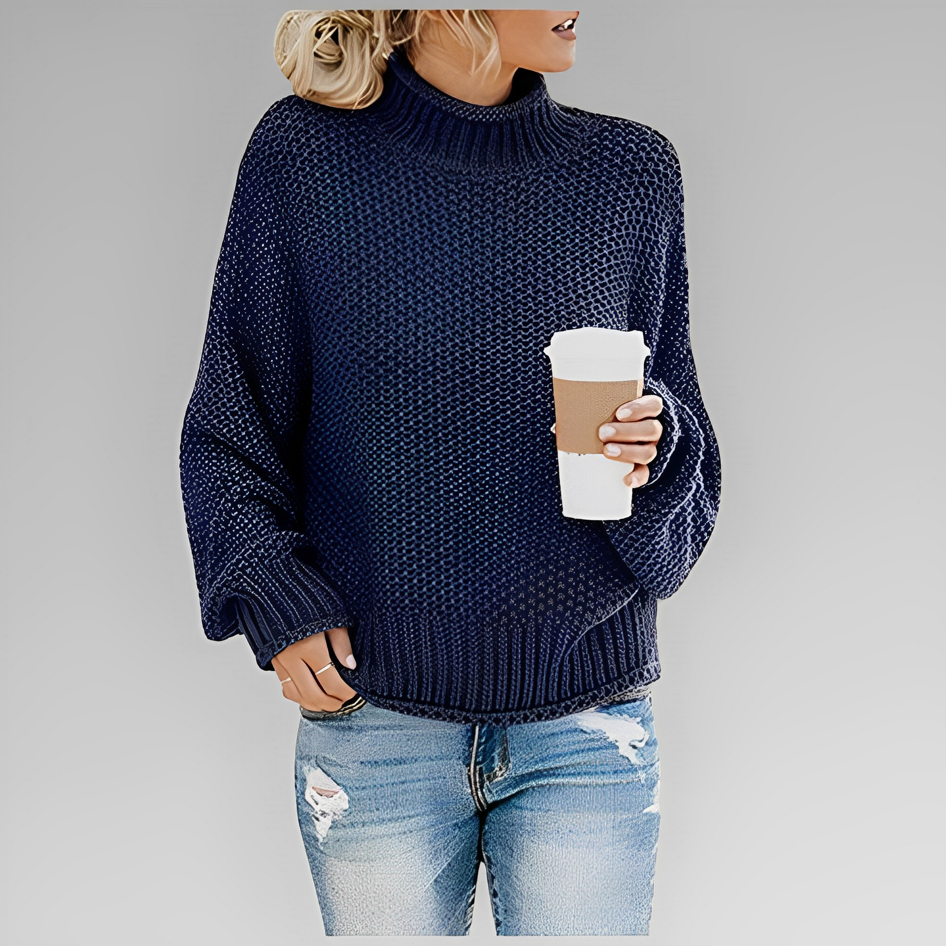 Vintertrøje Dame – Varm Strikpullover med Stilfuldt Design
