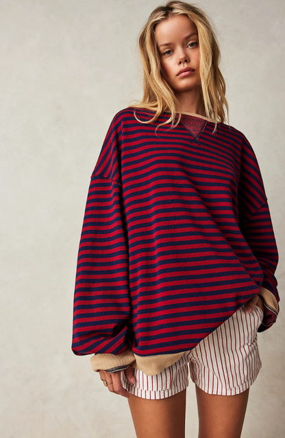 Paula | Striped Round-Neck Pullover