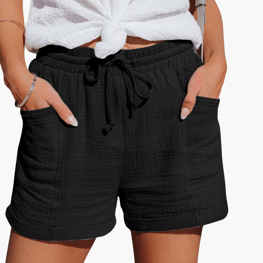Shorts dame med afslappet pasform og lommer