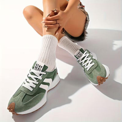 Grace | Afslappede Retro Dame Sneakers med Ruskindpaneler