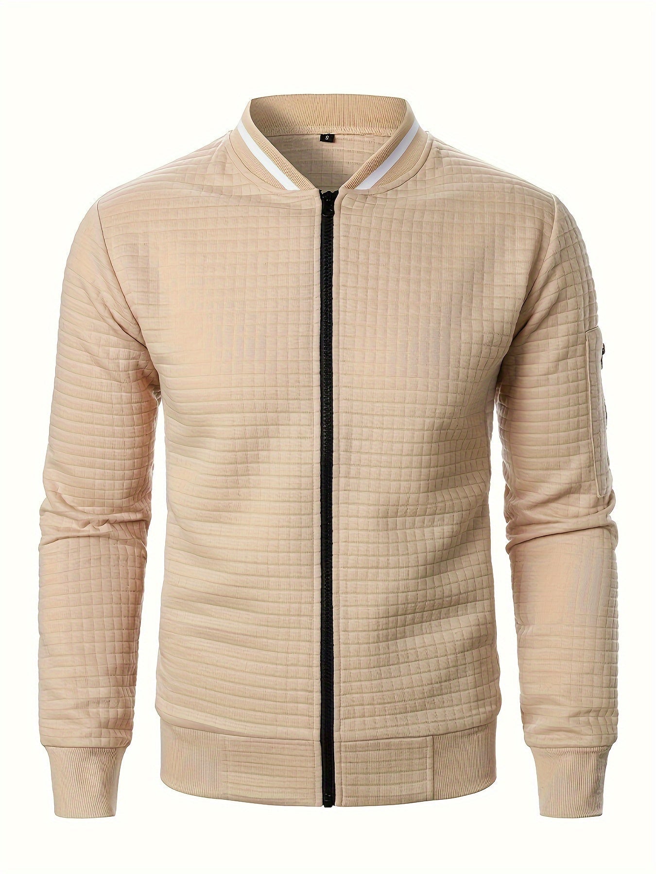 Raymond | Textured Zip-Up Bomber Jacket