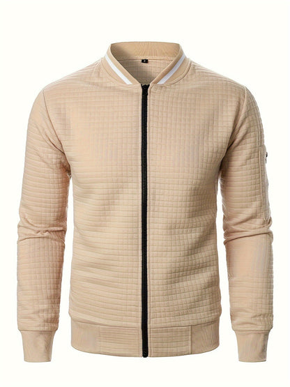 Raymond | Textured Zip-Up Bomber Jacket