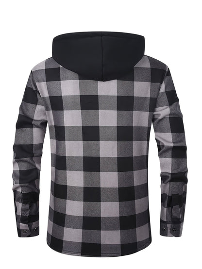 Skjortejakke Herre – Overshirt-jakke med hætte til efterår, overgangsvejr og hverdag