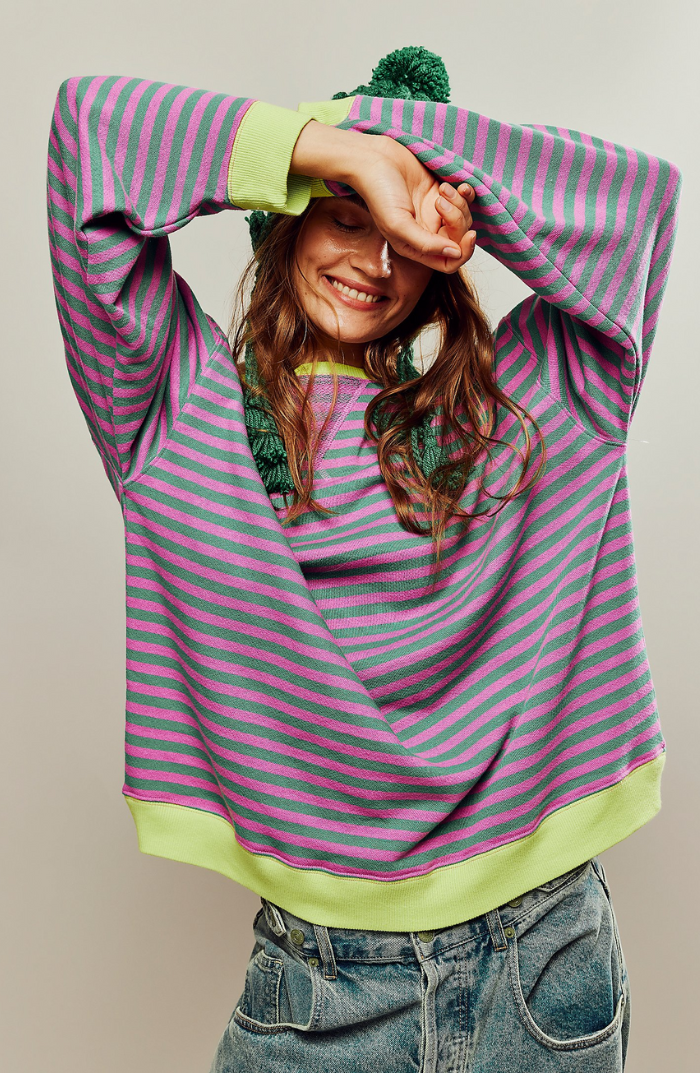 Paula | Striped Round-Neck Pullover