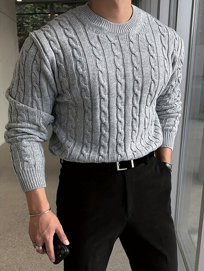Preston | Twisted Cable Pullover Sweater