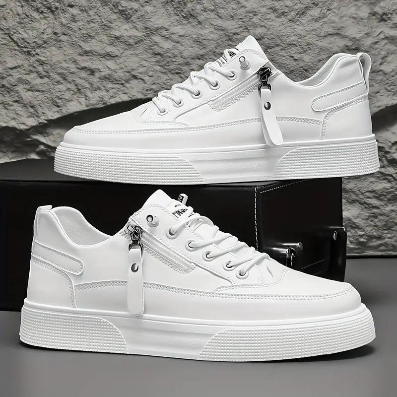 Sneakers Herre – Stilrene Sko med Side Lynlås og Snørebånd