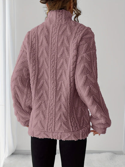 Tekstureret Striktrøje Dame – Afslappet Pullover