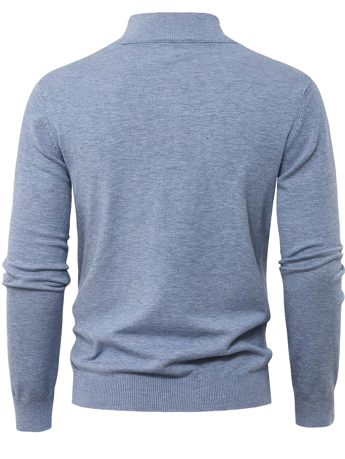 Striktrøje Herre – Pullover med høj hals og klassisk design til hverdag, arbejde og lag-på-lag i Sort og Hvid – Everett
