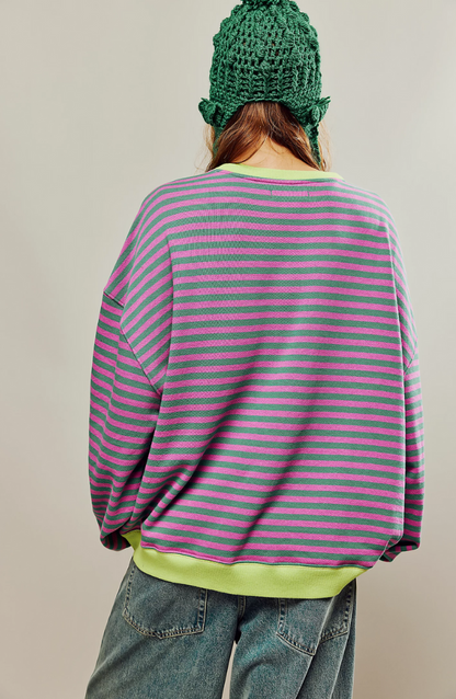 Paula | Striped Round-Neck Pullover