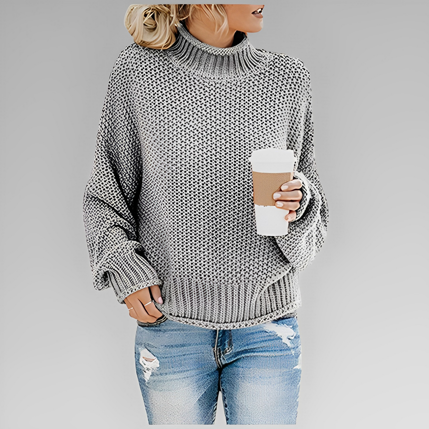 Vintertrøje Dame – Varm Strikpullover med Stilfuldt Design
