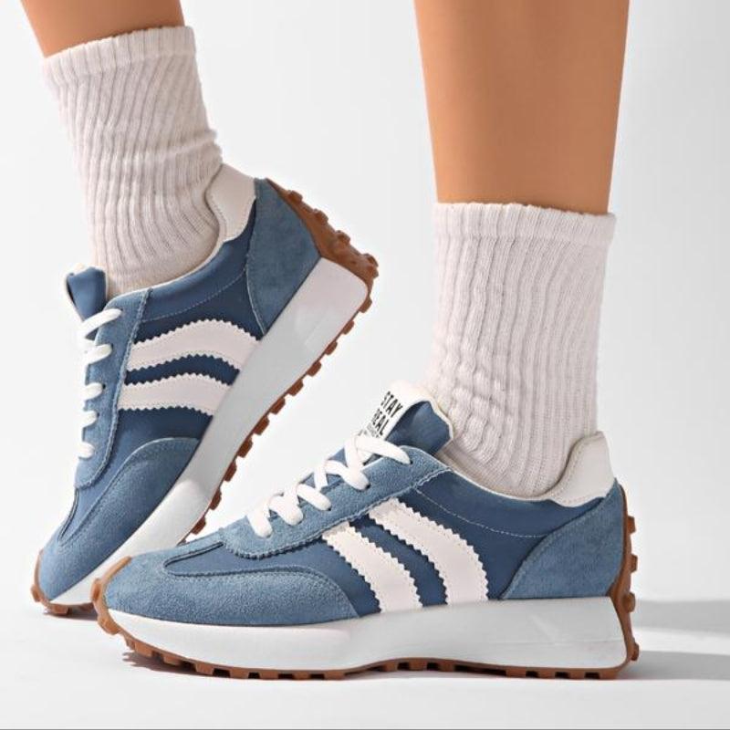 Grace | Afslappede Retro Dame Sneakers med Ruskindpaneler