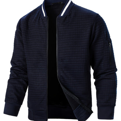 Raymond | Textured Zip-Up Bomber Jacket