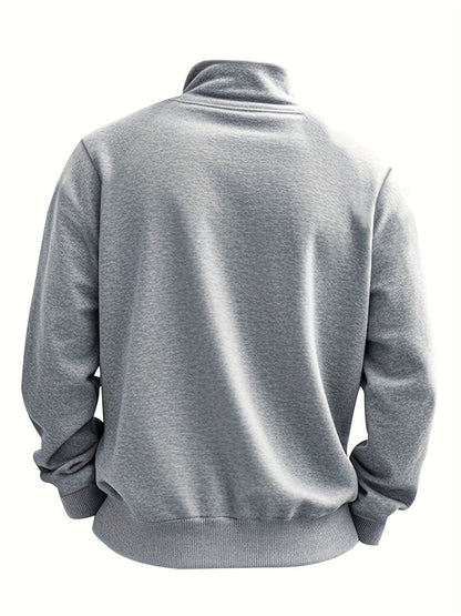 Half-Zip Pullover Herre – Klassisk Striktrøje med Lynlås