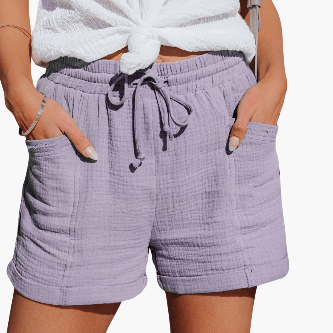 Shorts dame med afslappet pasform og lommer