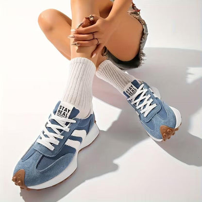Grace | Afslappede Retro Dame Sneakers med Ruskindpaneler