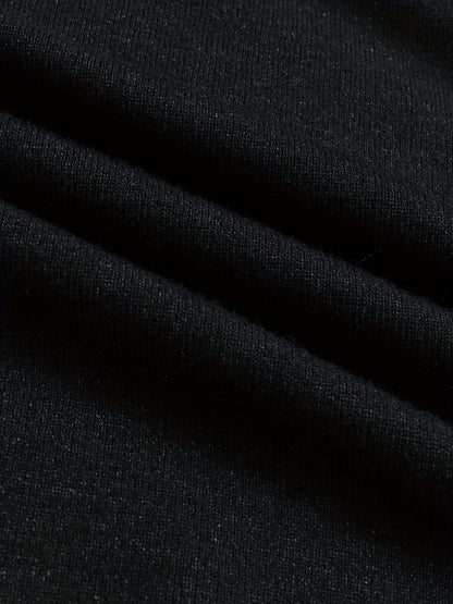 Striktrøje Herre – Pullover med høj hals og klassisk design til hverdag, arbejde og lag-på-lag i Sort og Hvid – Everett