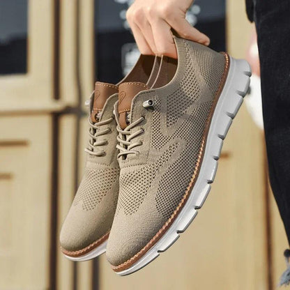 Sneakers Herre – Sommer Sko med Strikket Look og Chunky Sål