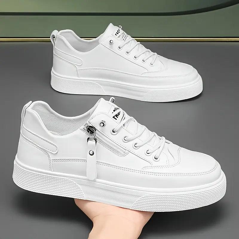 Sneakers Herre – Stilrene Sko med Side Lynlås og Snørebånd