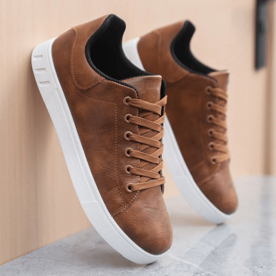 Sneakers Herre – Klassiske Low-Top Sko med Hvid Sål