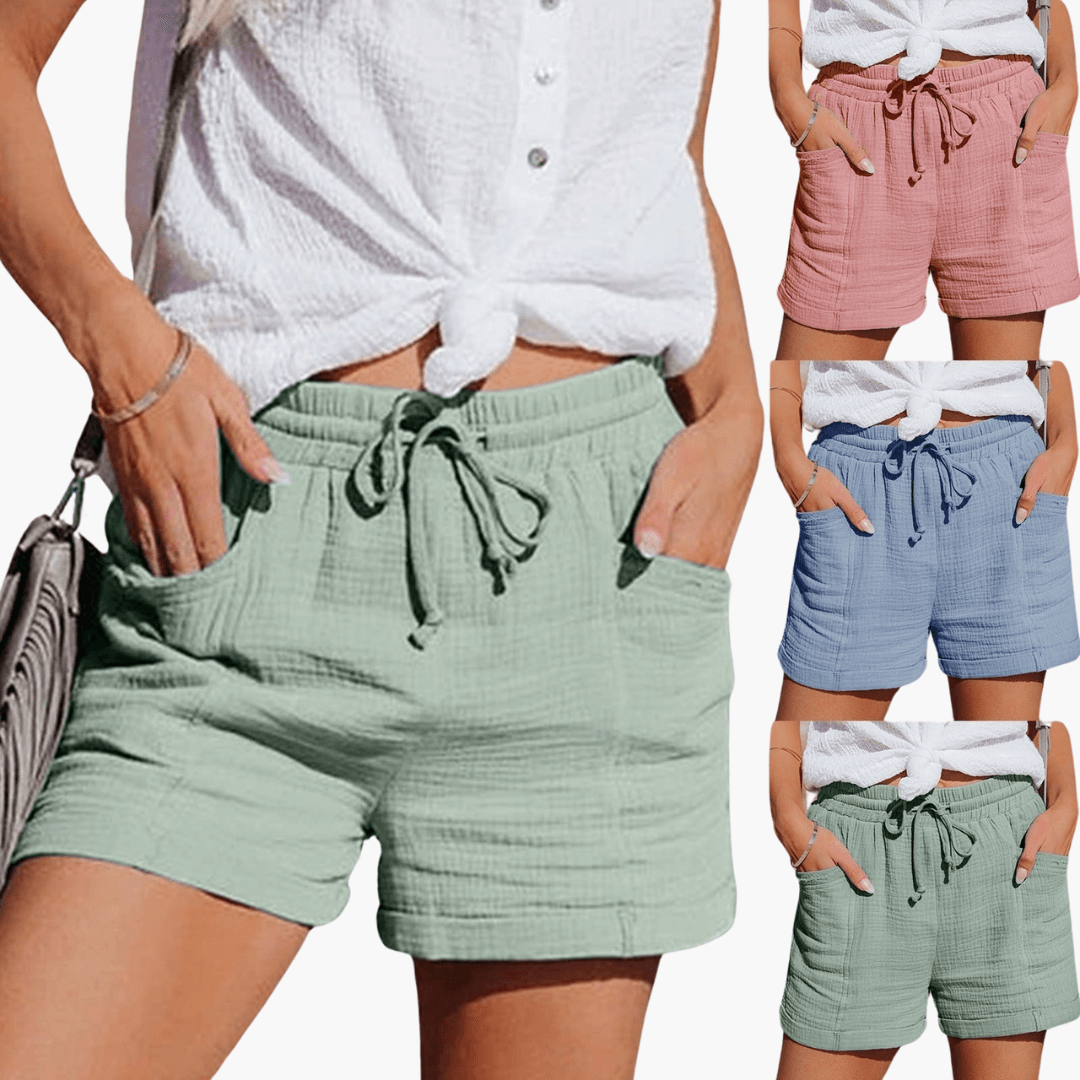 Shorts dame med afslappet pasform og lommer