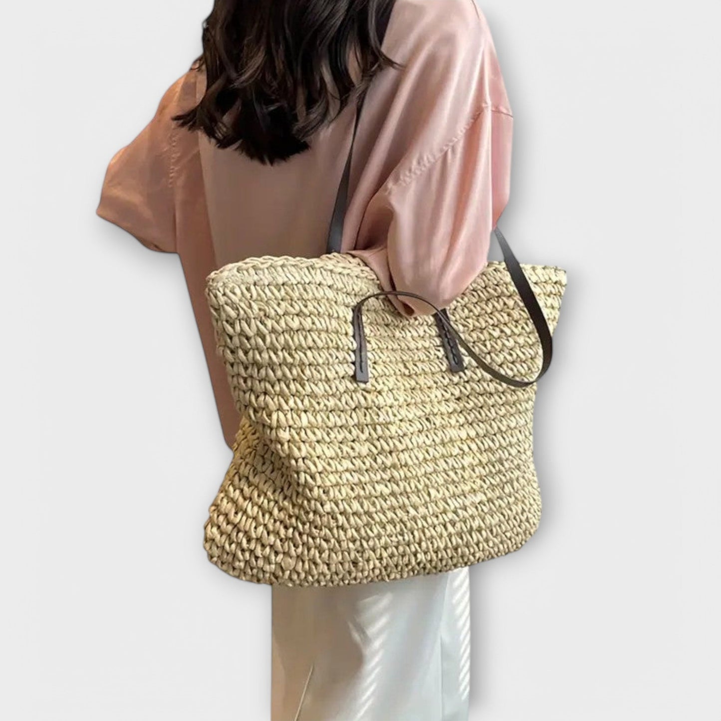 Flettet Taske Dame – Flettet taske med flettet design til hverdag, arbejde og rejse