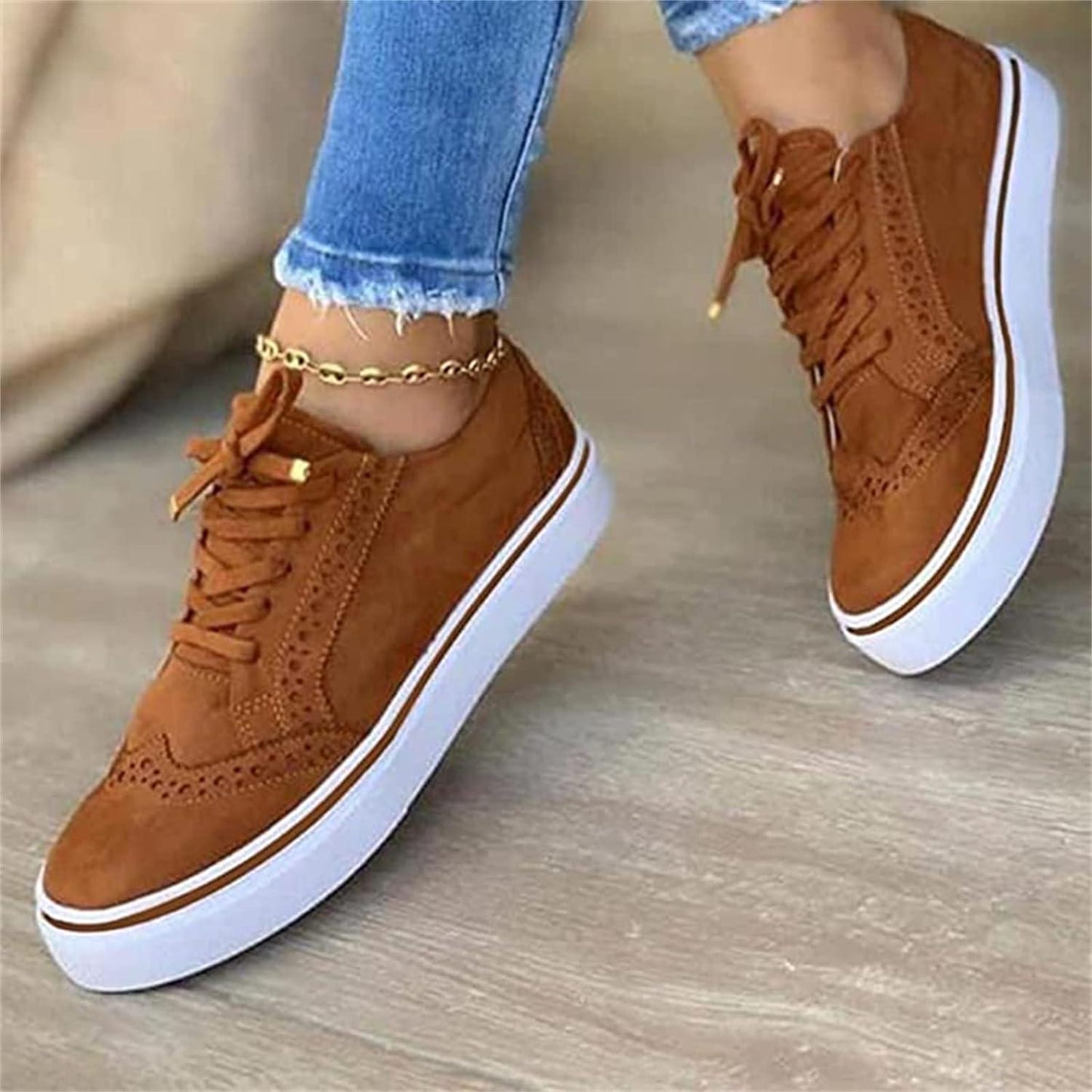 Platform Sneakers Dame – Trendy Sneakers med Snøre