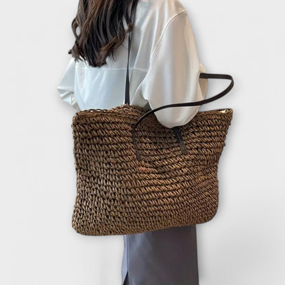 Flettet Taske Dame – Flettet taske med flettet design til hverdag, arbejde og rejse